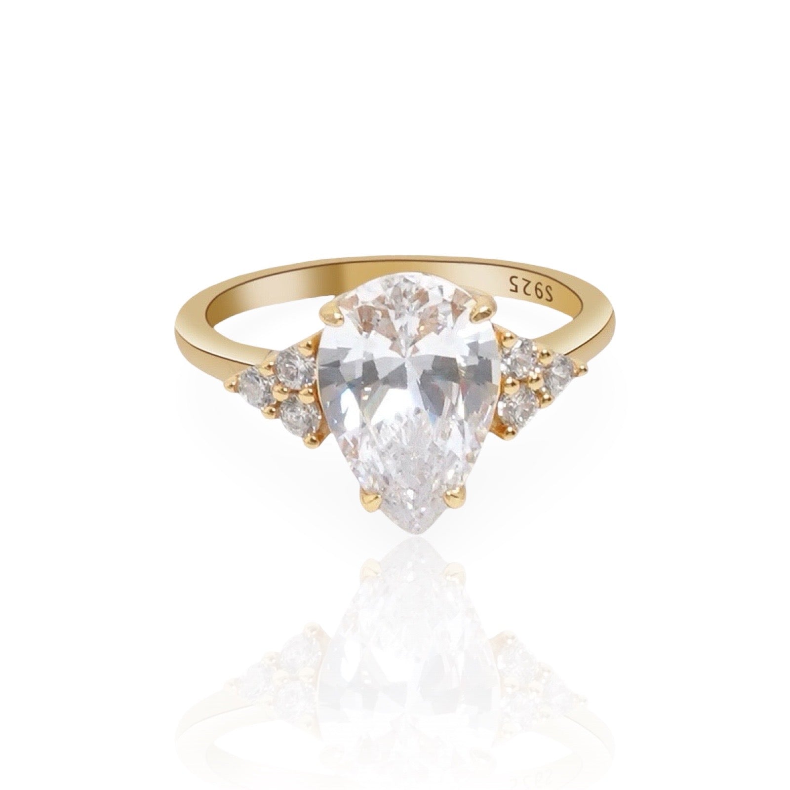 Gold Serenity Ring | 925 Sterling Silver