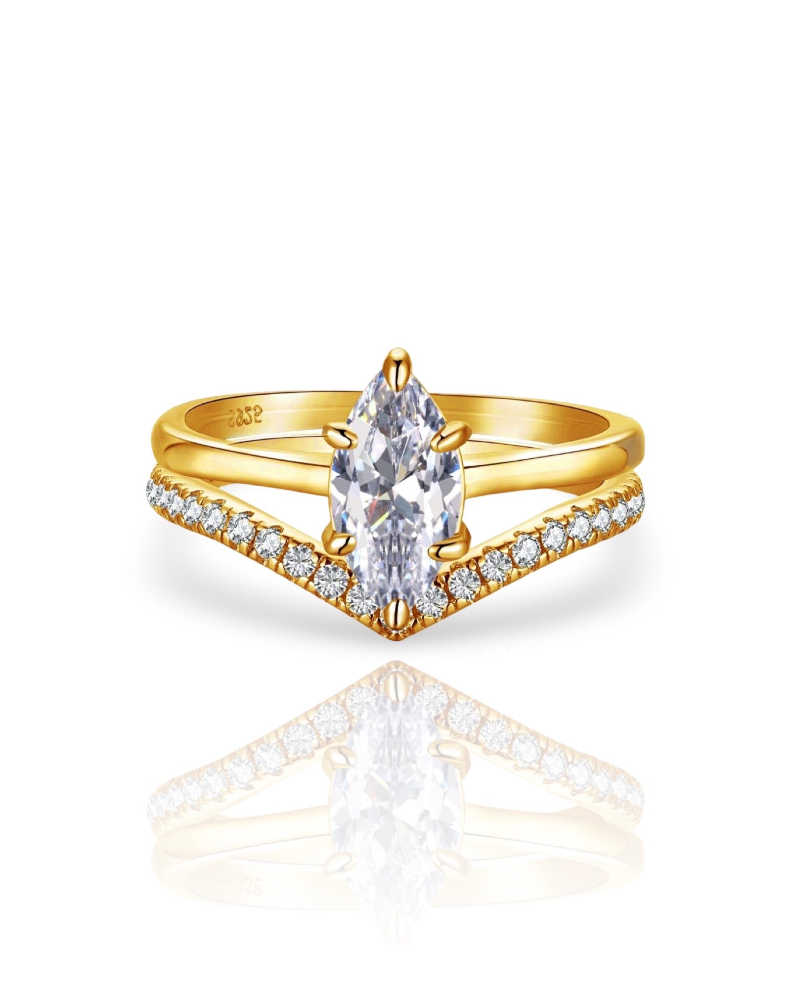 Gold Majest¨¦ Ring | 925 Silver