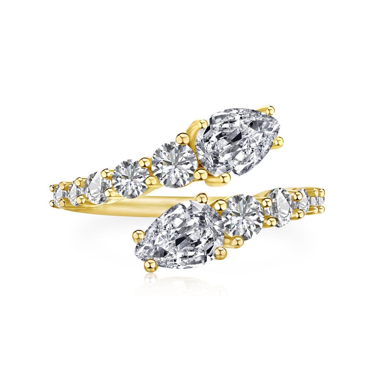Gold Solara Ring | 925 Sterling Silver